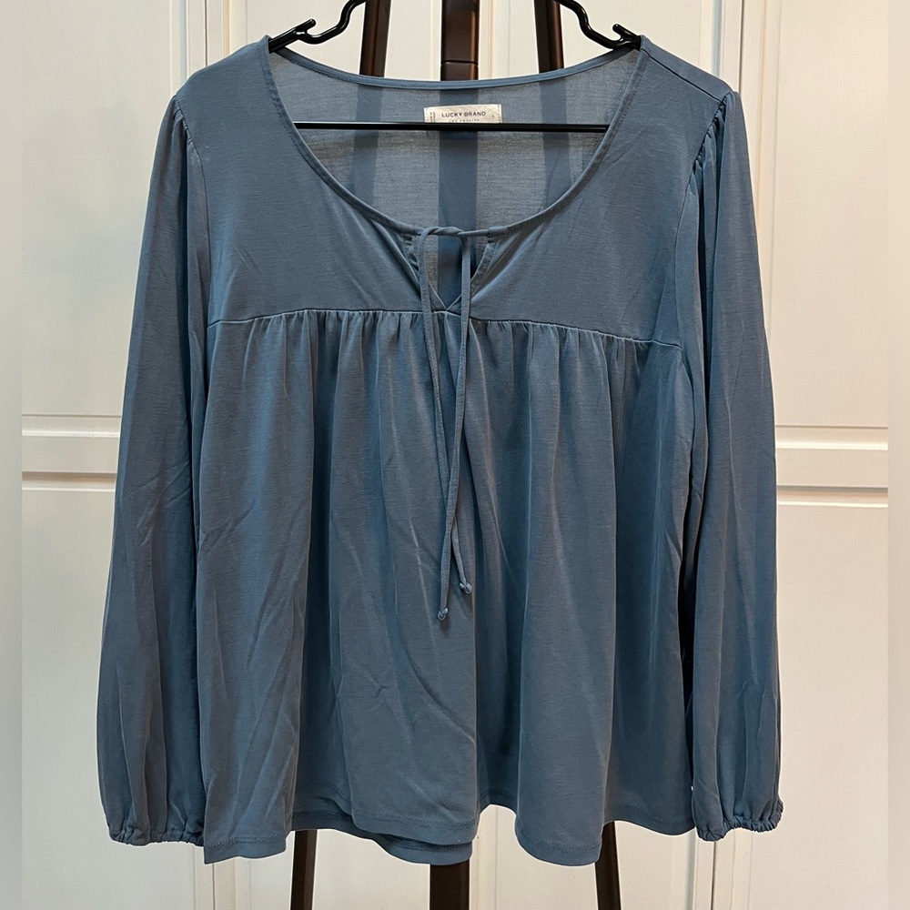 Lucky Brand Women's Blue Long Sleeve Top